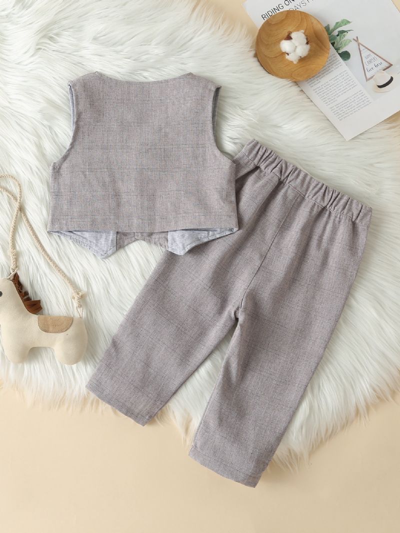 Toddler Drenge Gentleman Vest Og Bukser