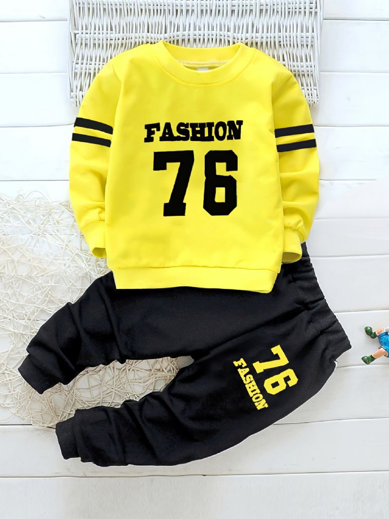 Toddler Drenge Grafisk Sweatshirt + Sweatpants Børnetøj