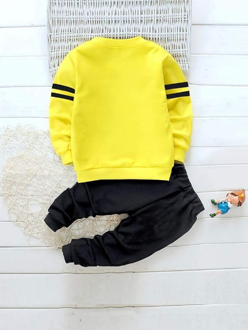Toddler Drenge Grafisk Sweatshirt + Sweatpants Børnetøj