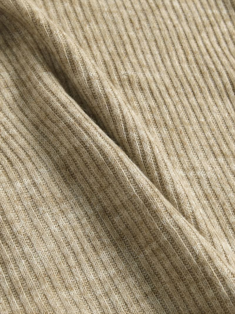 2 Stk Sød Elegant Nederdel Til Piger Med Strikket Sweater Med Høj Hals Og Plaid Til Vinterfest