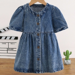 Piger Baby Casual Denim Langærmet Nederdel