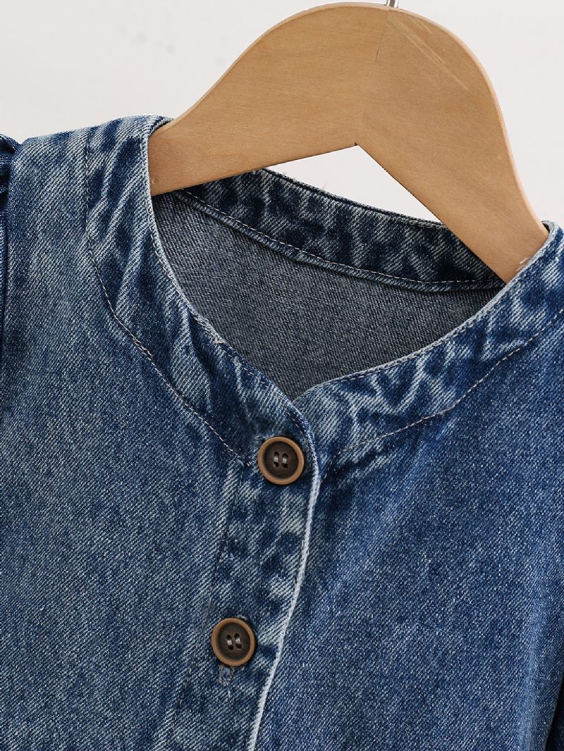 Piger Baby Casual Denim Langærmet Nederdel