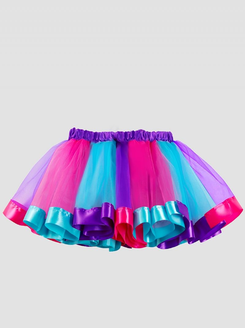 Piger Elegant Layered Mesh Tutu Nederdel Kostume Til Party Ballet Performance