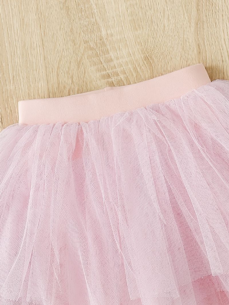 Piger Falske Todelte Leggings Med Flere Lag Tutu-nederdel Børnetøj Til Foråret Efterår