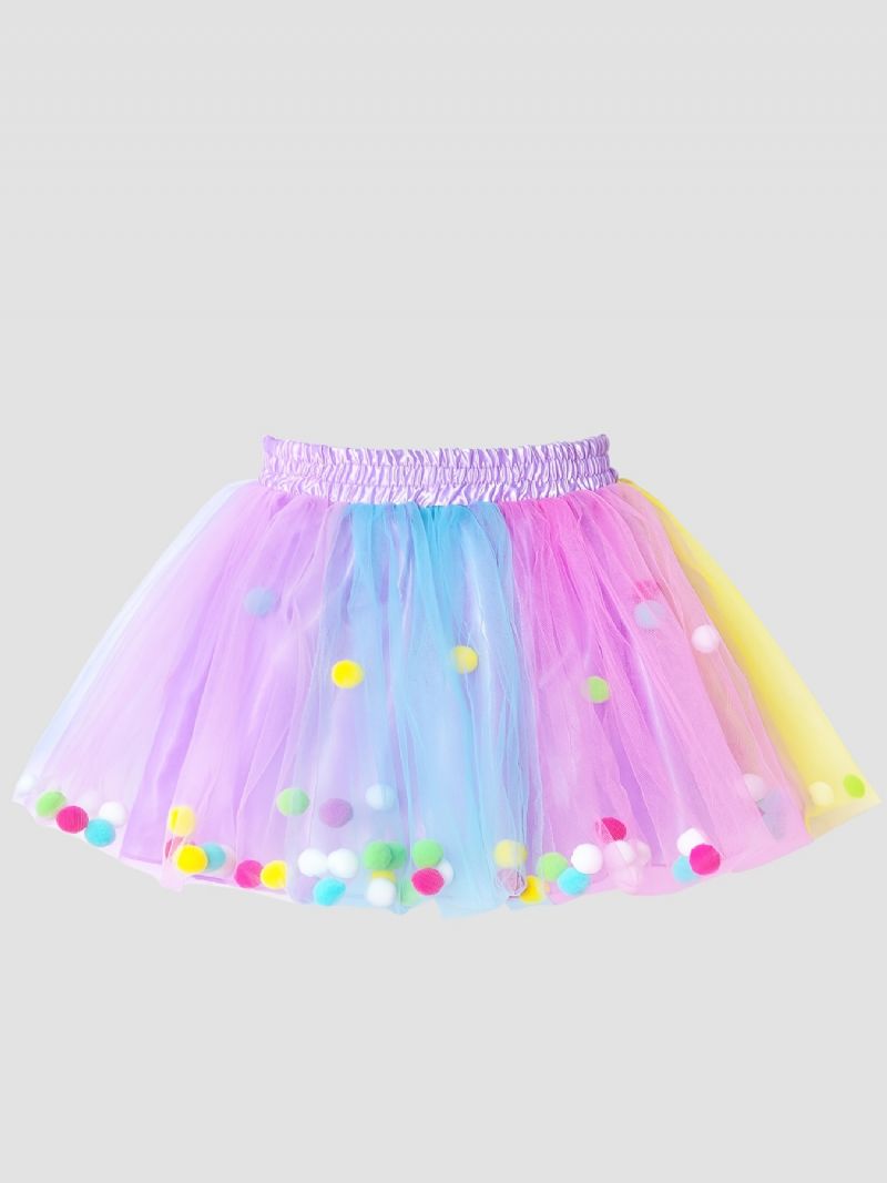 Piger Princess Rainbow Tutu-nederdele Ballet Mesh-nederdel Festkjoletøj Børnetøj