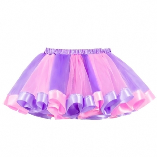 Piges Pink Lilla Lagdelt Tulle Tutu-nederdel Børnetøj Prinsesse-nederdel