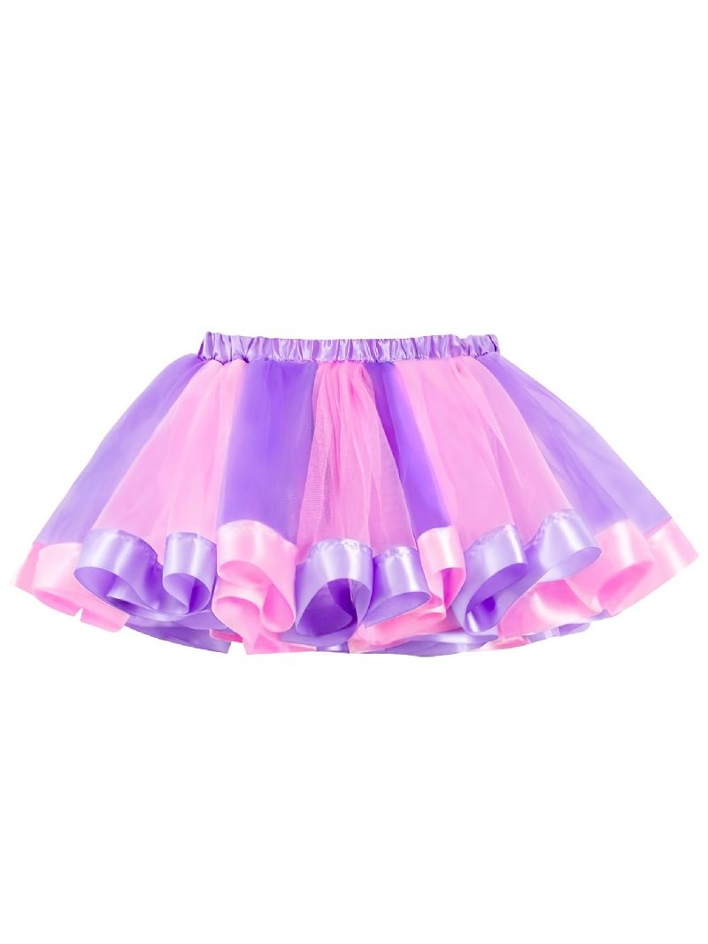 Piges Pink Lilla Lagdelt Tulle Tutu-nederdel Børnetøj Prinsesse-nederdel