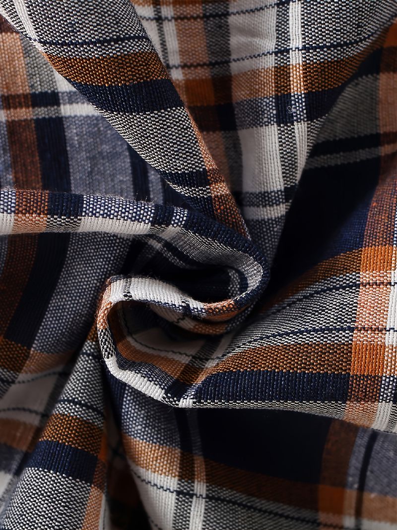 2 Stk Efterår Vinter Nye Drenge Afslappet Plaid Langærmet Button-down Skjorte