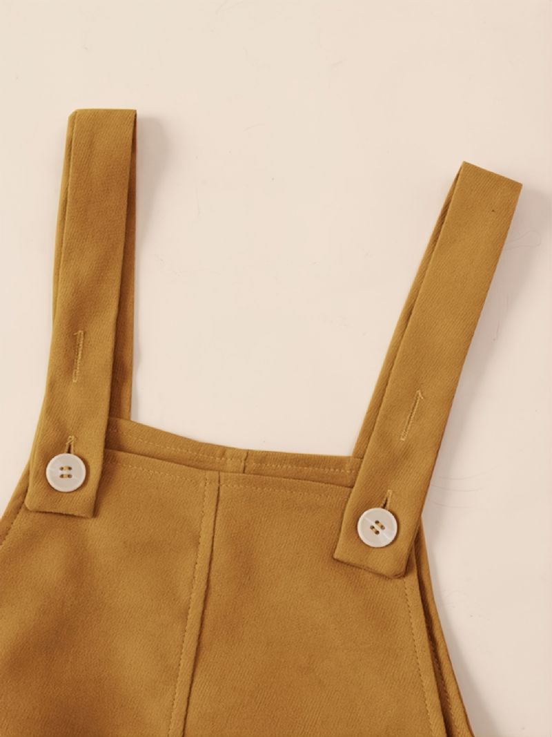 2stk Piger Mode Kortærmet T-shirt Suspender A-line Nederdel