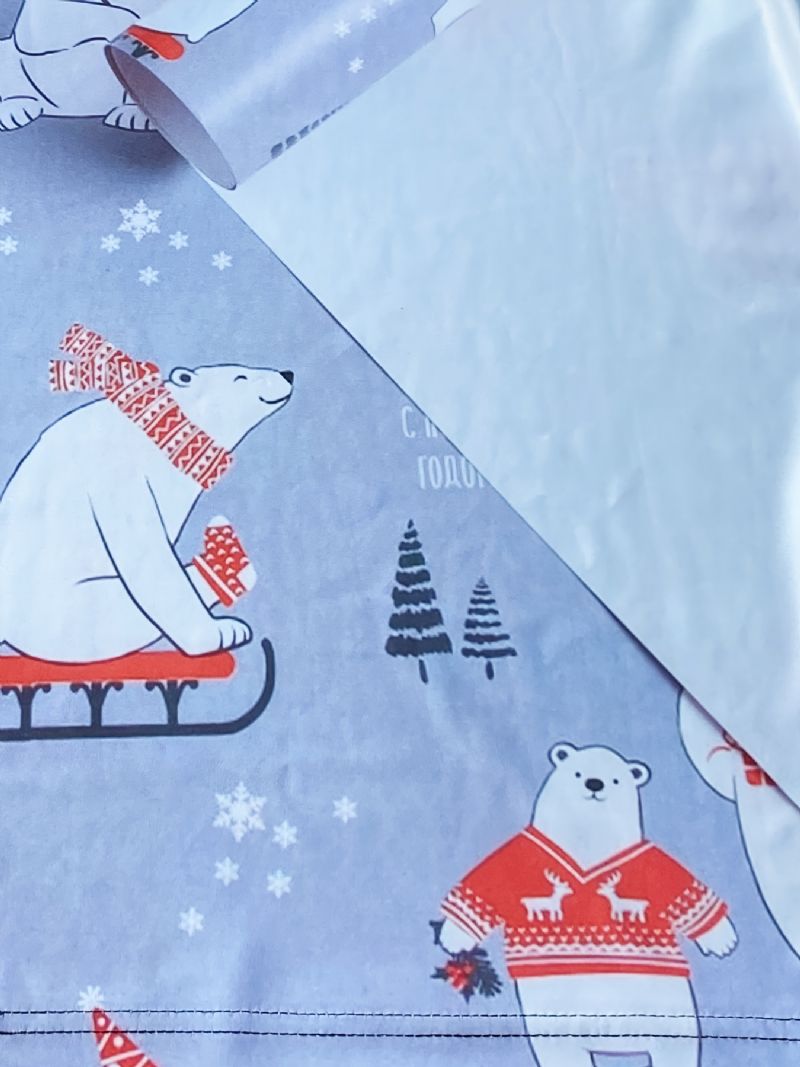 Drenge Og Piger Afslappet Sød Bjørnetryk T-shirt Med Korte Ærmer Rund Hals Toppe Til Julefest
