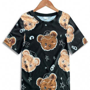 Drenge Piger Bear Pattern T-shirt Casual Kortærmet Tee Børnetøj