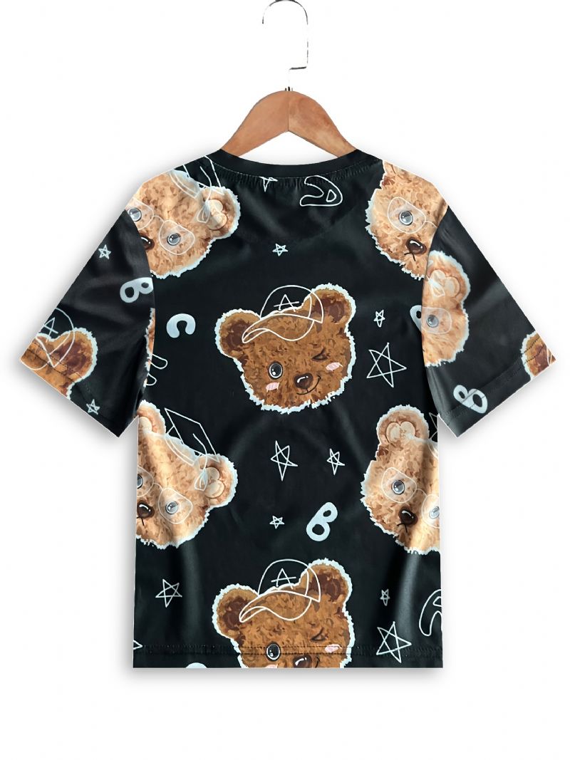 Drenge Piger Bear Pattern T-shirt Casual Kortærmet Tee Børnetøj