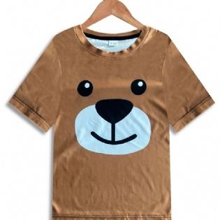 Drenge Piger Bear Pattern T-shirt Casual Kortærmet Tee Børnetøj