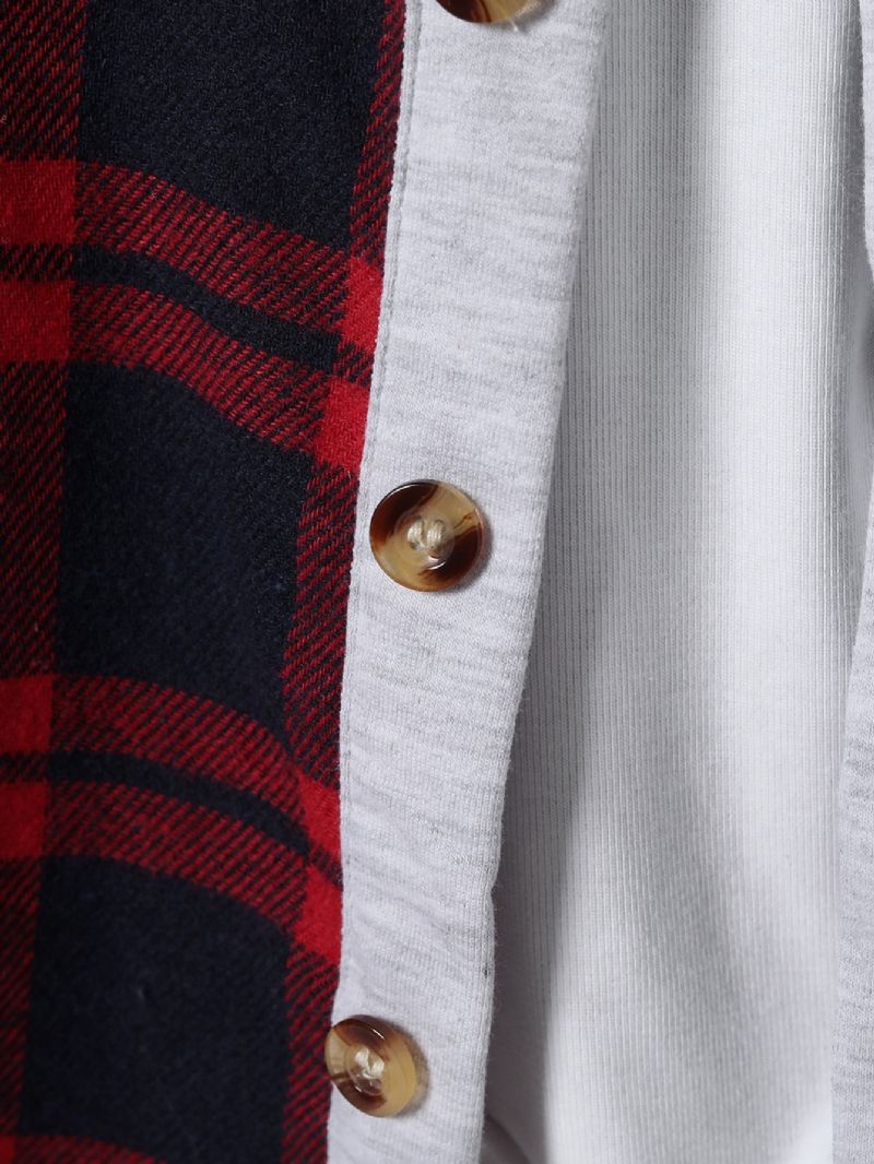 Drenge Plaid Button Down Langærmet Shirt Børne Juletøj