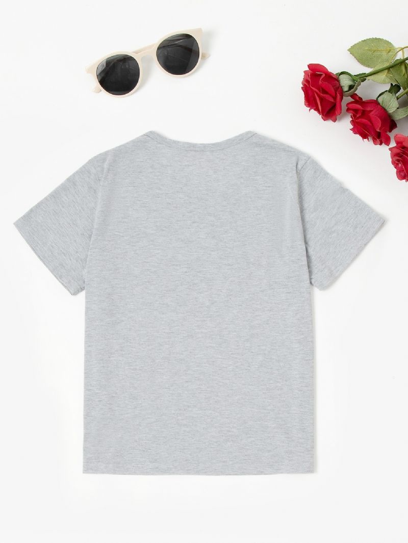 Glædelig Jul T-shirt Med Blomsterprint Til Piger