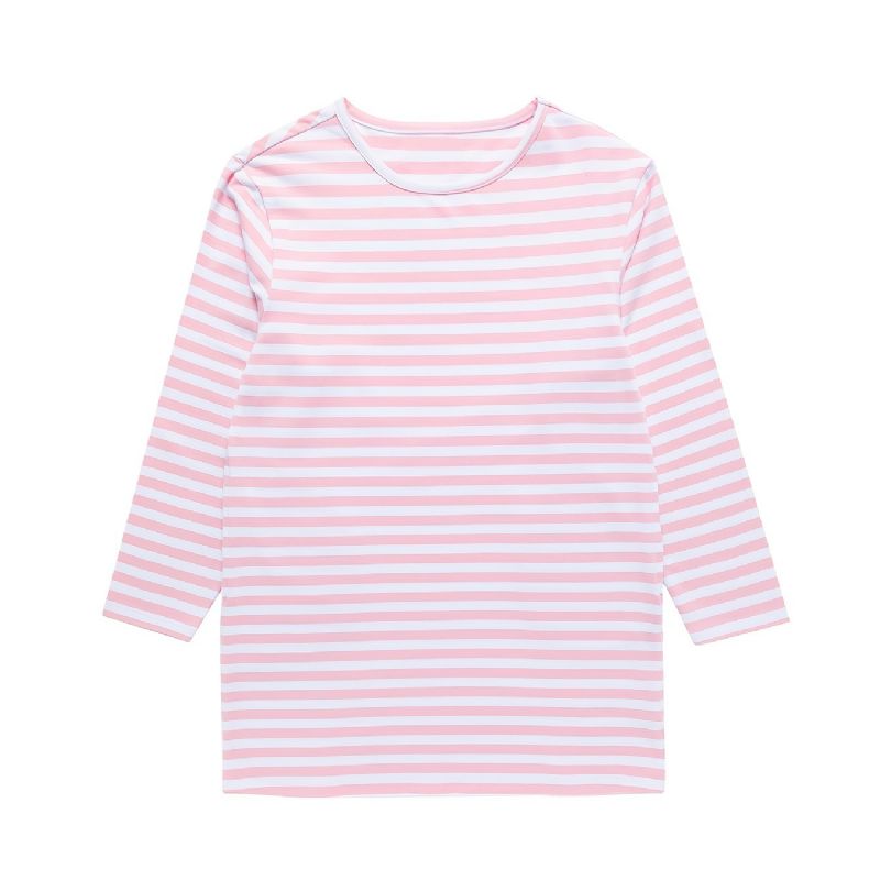 Piger Casual Top Langærmet Stribet T-shirt