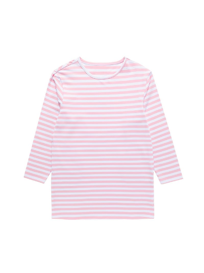 Piger Casual Top Langærmet Stribet T-shirt