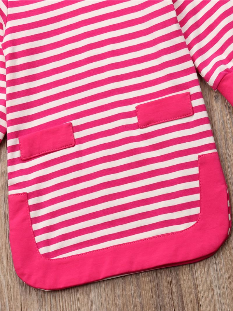 Piger Stribet Lang T-shirt Børnetøj Sportstøj