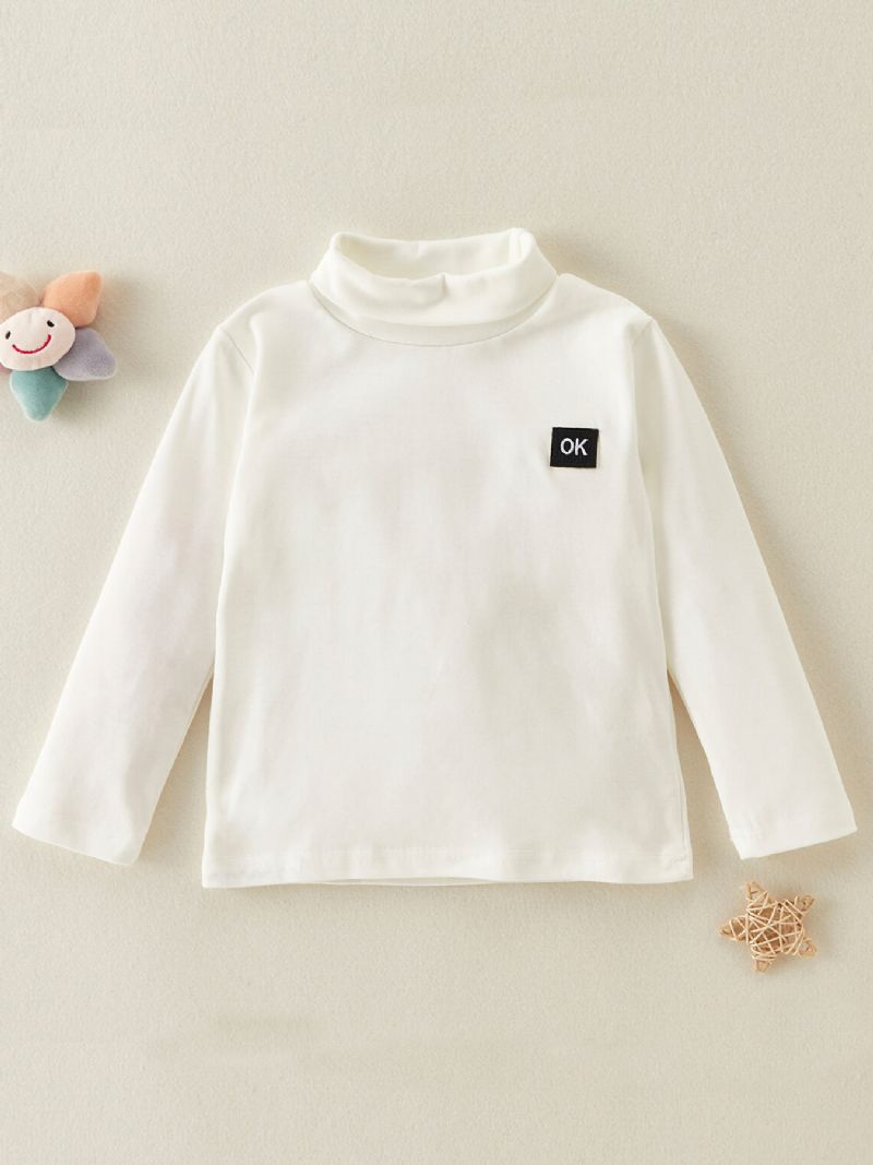 Småbørnspige Ensfarvet Langærmet T-shirt