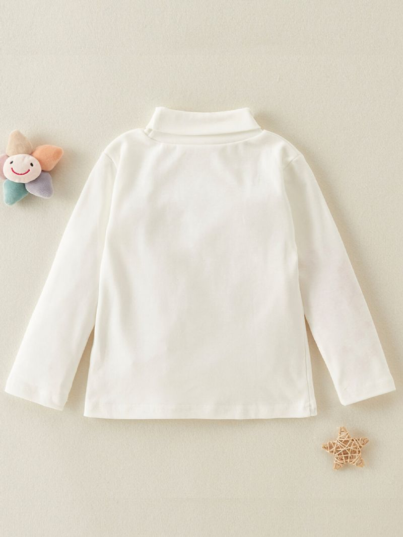 Småbørnspige Ensfarvet Langærmet T-shirt