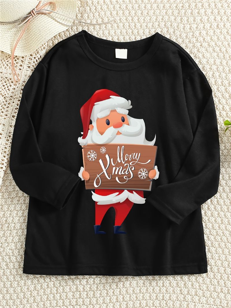 Toddler Drenge Julebrev Trykt Langærmet T-shirt