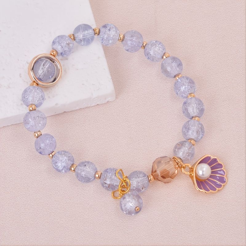 1 Stk Børnejulegave Piger Shell Pearl Armbånd