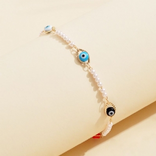 1 Stk Farverige Perler Djævelens Øje Panel Perle Armbånd Charms Smykker Gave Fødselsdagsgaver Til Kvinder Kone Piger Hende