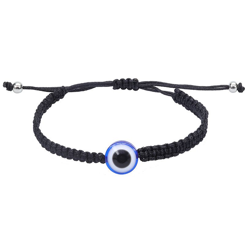 1 Stk Moderigtigt Unisex Devil's Eye Lucky Justerbart Rødt Reb Flettet Forældre-barn Par Amulet Armbånd Til Fødselsdagsgave Julegave