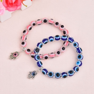 1 Stk Vintage Blue Eyes Devil's Eye String Armbånd