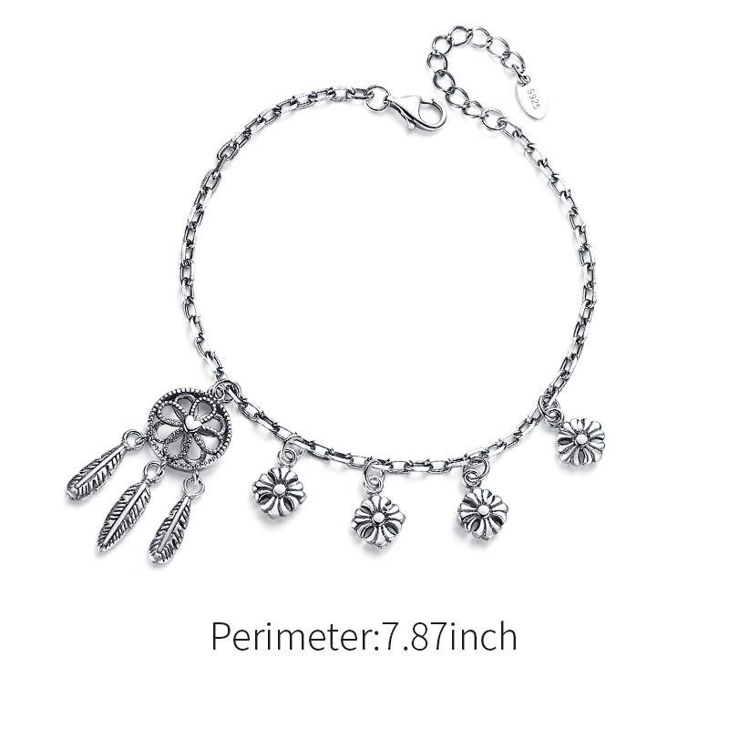 925 Sterling Sølv Dream Catcher Vedhæng Armbånd Charms Smykker Gave Fødselsdagsgaver Til Kvinder Kone Piger Hende