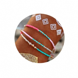 Boho Armbånd Flerlags Flettet Kreative Diy Til Kvinder Teen Piger