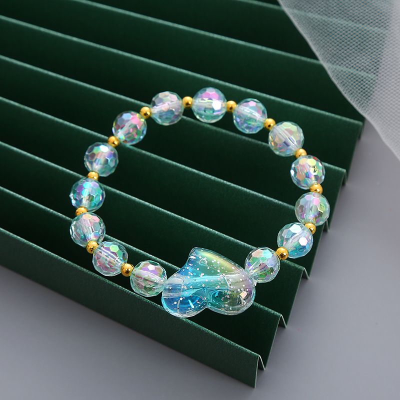 Børnestuderende Armbånd Tegneserie Bear Heart Star Transparent Beaded