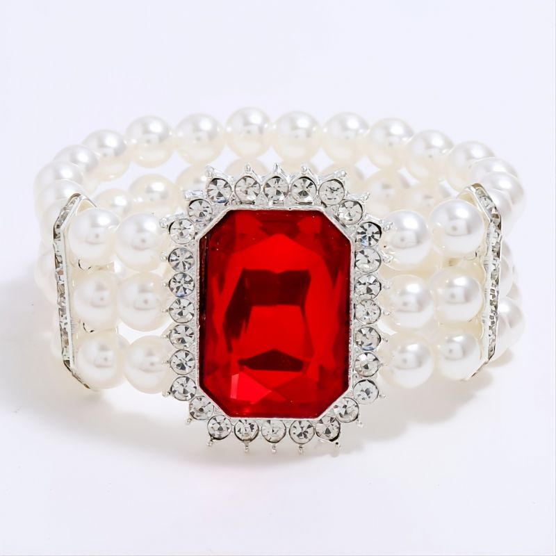 Elastisk Rhinestone Perle Armbånd Charms Smykker Gave Fødselsdagsgaver Til Kvinder Kone Piger Hende