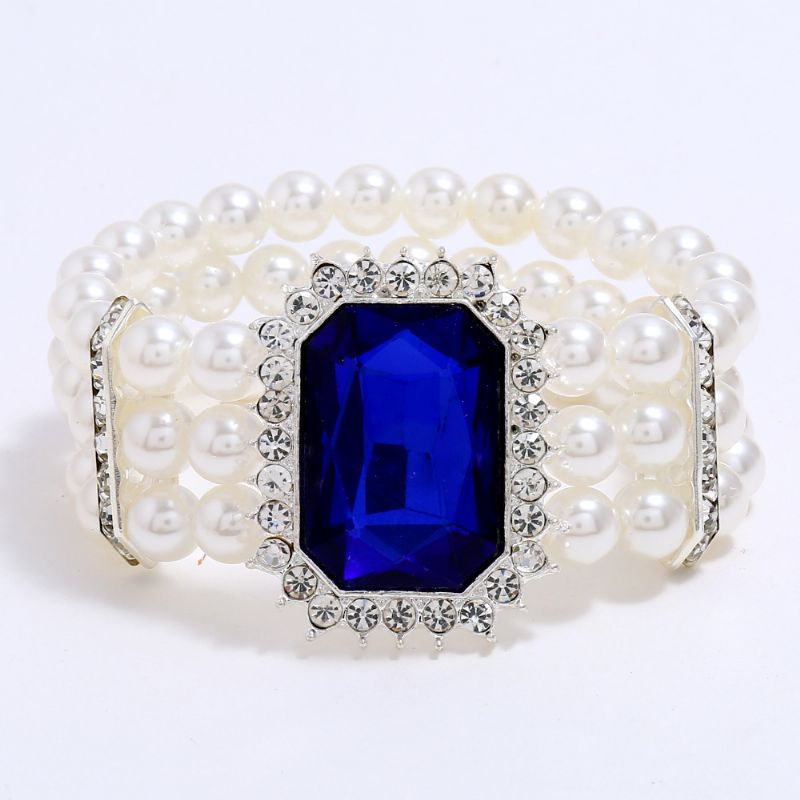 Elastisk Rhinestone Perle Armbånd Charms Smykker Gave Fødselsdagsgaver Til Kvinder Kone Piger Hende