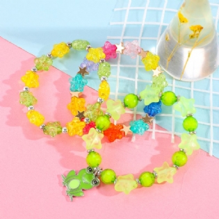 Makersland Nye Acryl Star Colorful Armbånd Til Børn