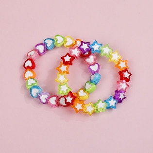 Makersland Piger Cute Star Love Bead Armbånd