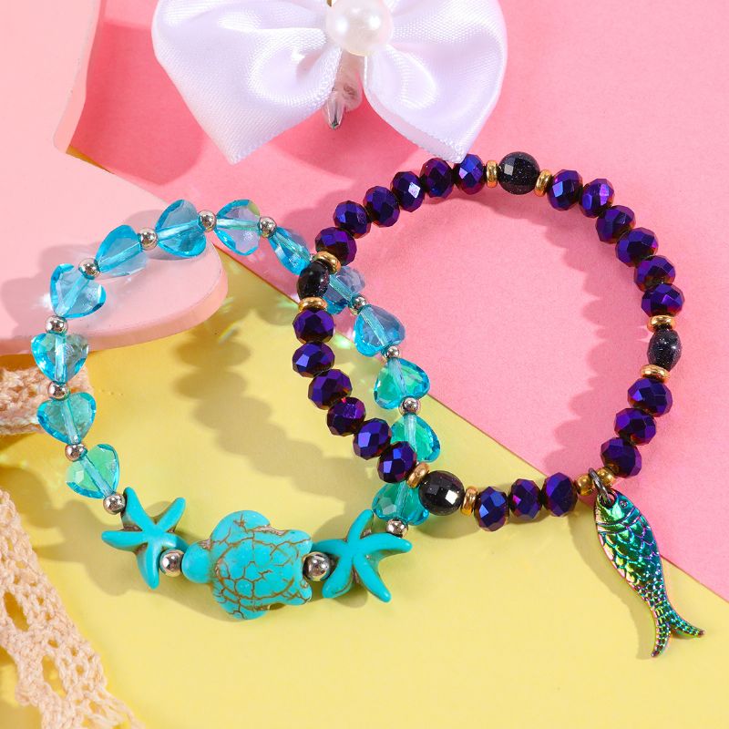 Makersland Toddler Piger Turtle Starfish Charm Armbånd