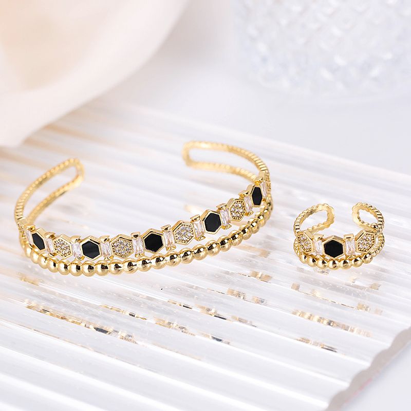 Mode Zircon Armbånd Rhinestone Ring Sæt Charms Smykker Gave Fødselsdagsgaver Til Kvinder Kone Piger Hendes