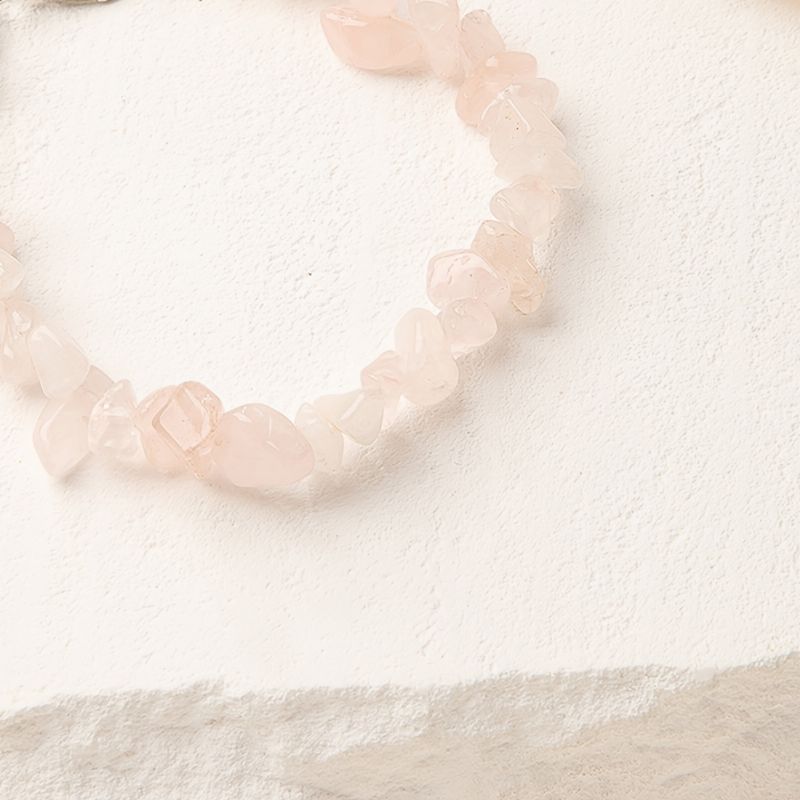 Naturlige Rose Quartz Armbånd Til Kvinder Chakra Justerbare Til Smykker Gave Fødselsdagsgaver Til Mor Kone Piger Hendes