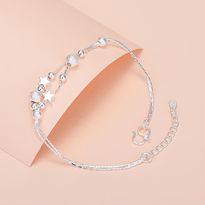 Piger Elegant Simple Double Layered Beaded Star Armbånd Gave Til Holiday Party