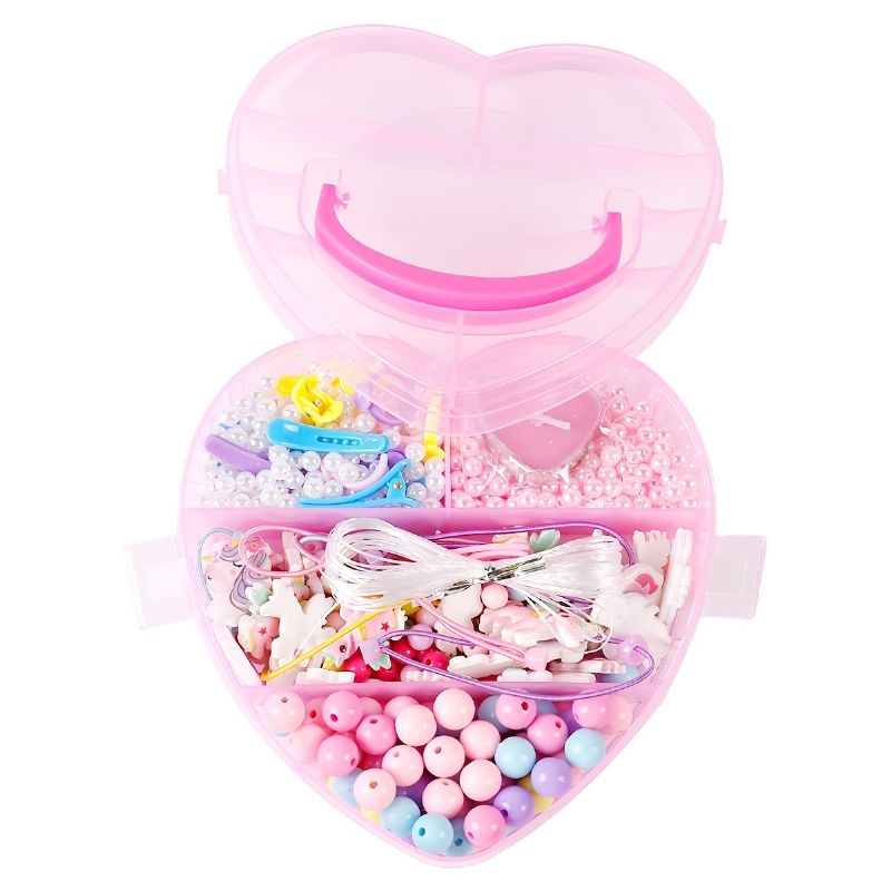 Unicorn Gaver Sæt Til Piger Diy Smykker Stuff Kit - Ringe Armbånd Perle Stil Halskæder Hårnål Fødselsdagsfest Favoriserer Til Børn Fest Legetøj Til Jul Halloween