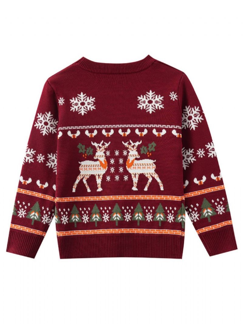 2023 Efterår Vinter Børns Sød Strikket Sweater Elk Julesweater