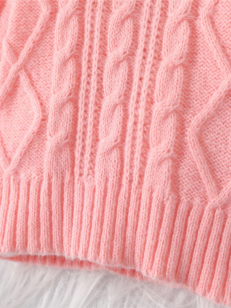 Baby Piger Drenge Rullekrave Strikket Sweater Termisk Tøj Til Vinter Jul