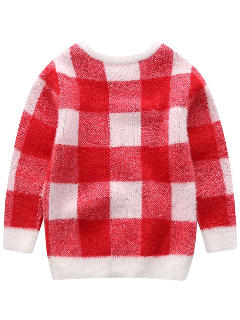 Baby Piger Geometrisk Mønster Preppy Pullover Børne Varm Sweater