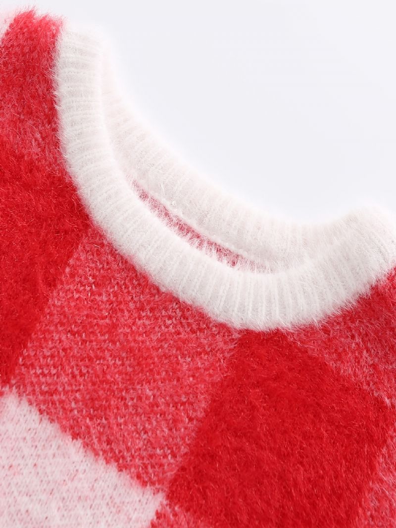 Baby Piger Geometrisk Mønster Preppy Pullover Børne Varm Sweater