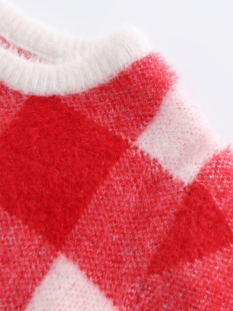 Baby Piger Geometrisk Mønster Preppy Pullover Børne Varm Sweater