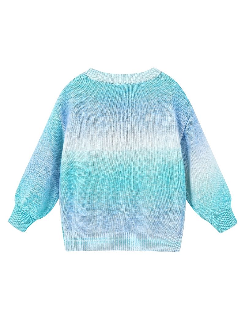 Baby Sweater Langærmet Farveblok Rundhalset Strikket Pullover Varm Vinter Til Drenge Piger Børn Tøj