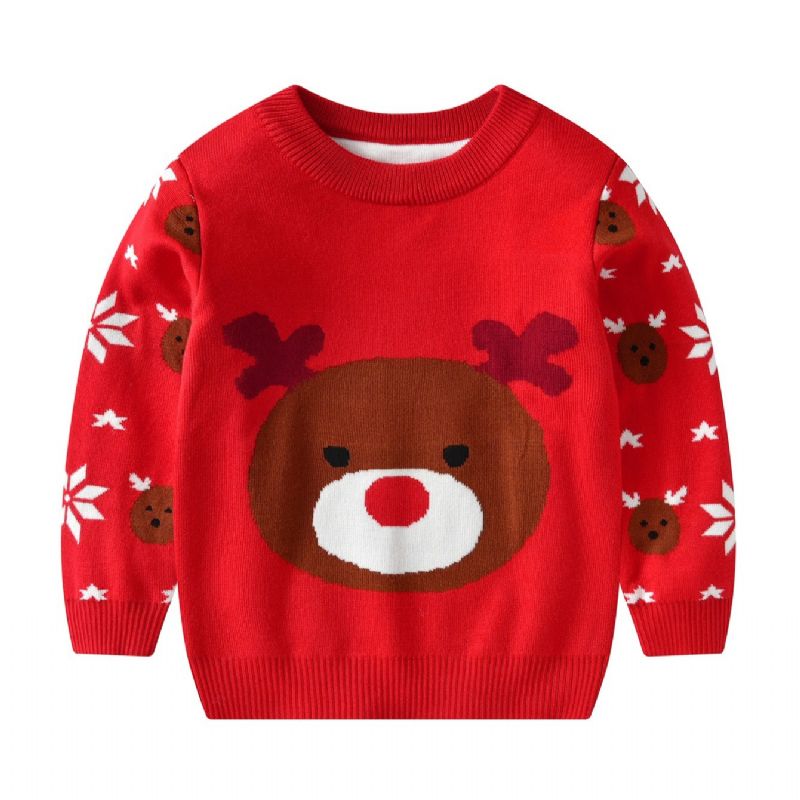 Christmas Bear Drenge Strikket Sweater