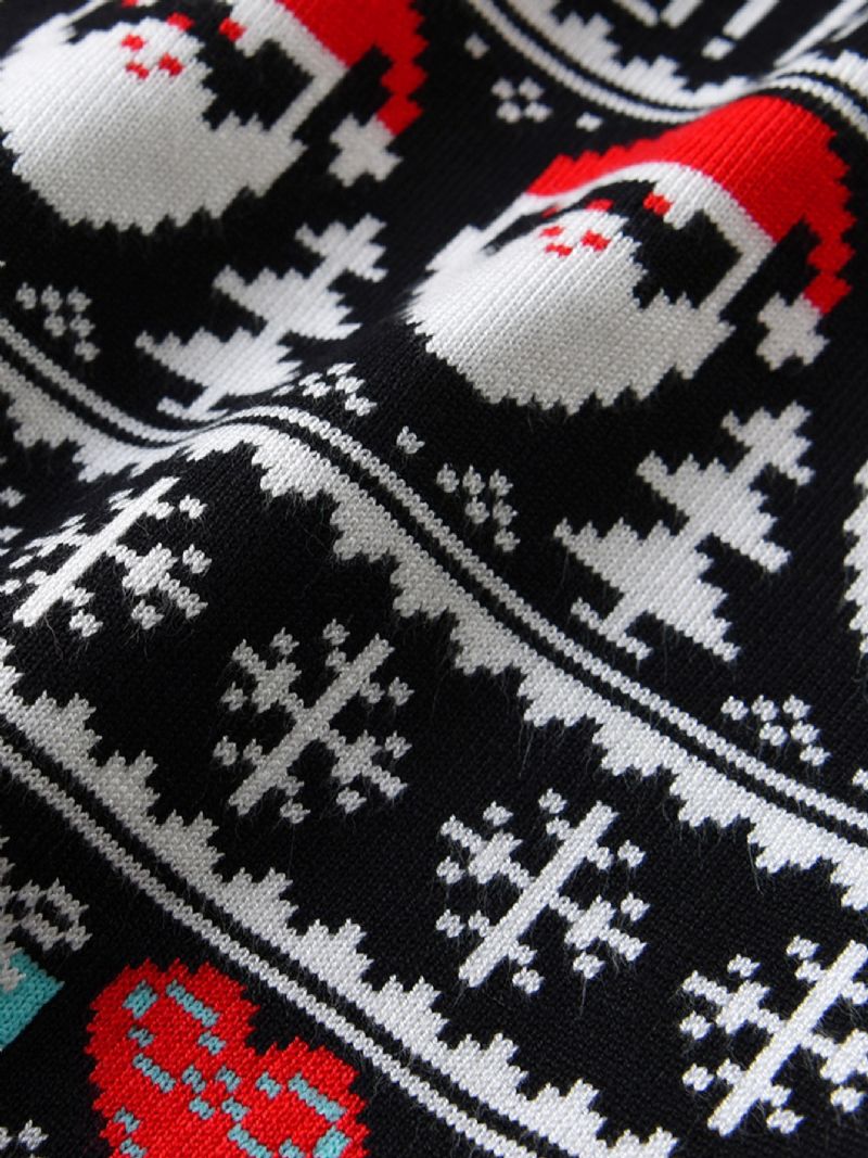 Christmas Santa Drenge Strikket Sweatshirt