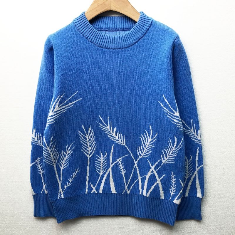 Drenge Wheat Ear Strikket Pullover Sweater Børnetøj